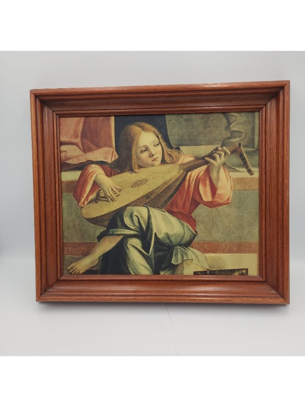 Framed Art Minstrel angel playing a lute The Presentation of Jesus in the Temple